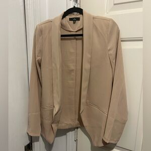 Lulus Miss Punctuality Taupe Lightweight Blazer Size Medium